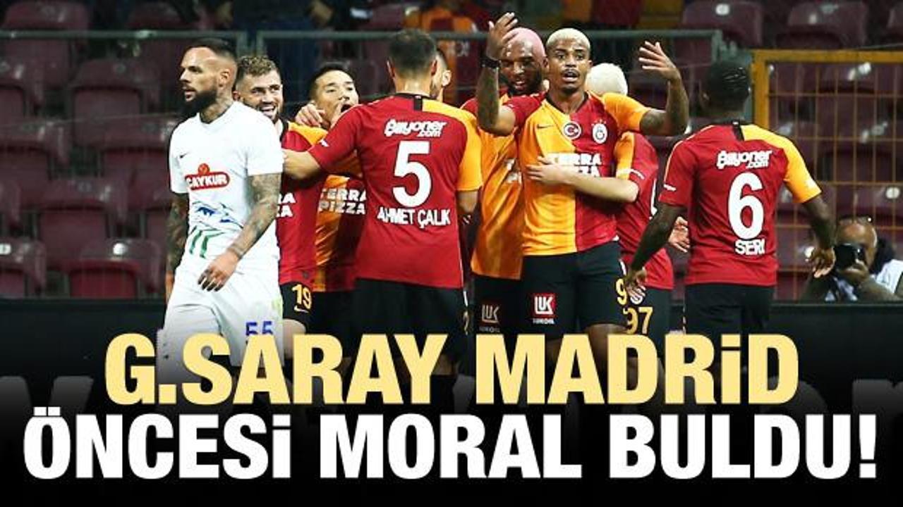 Galatasaray, Madrid öncesi moral buldu!