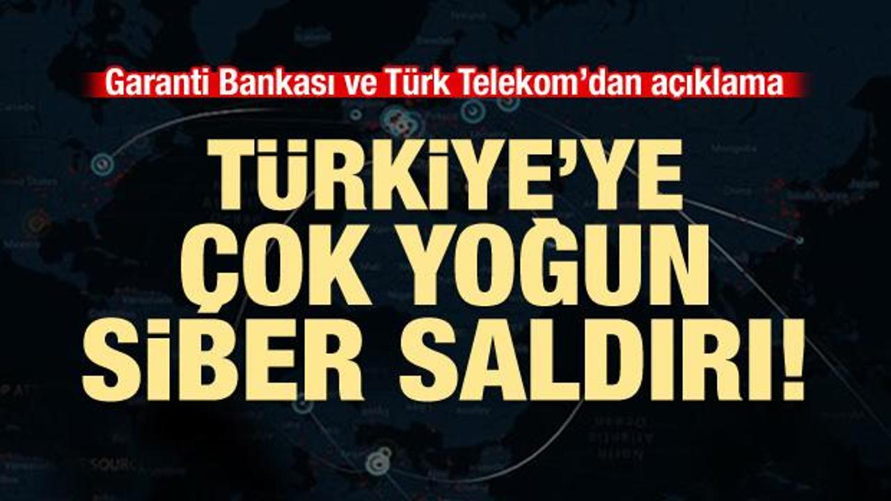 Türkiye'ye yoğun siber saldırı...Türk Telekom ve Garanti'den açıklama