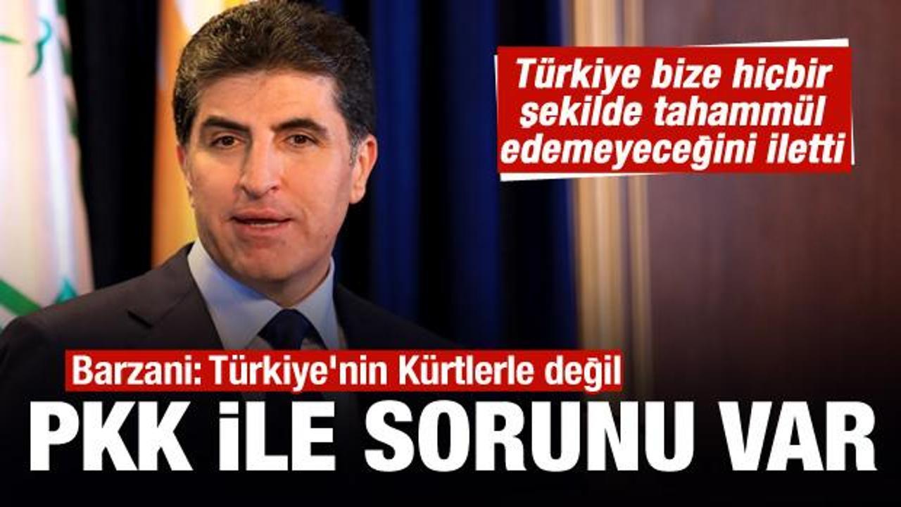 Barzani: Türkiye'nin Kürtlerle değil PKK ile sorunu var
