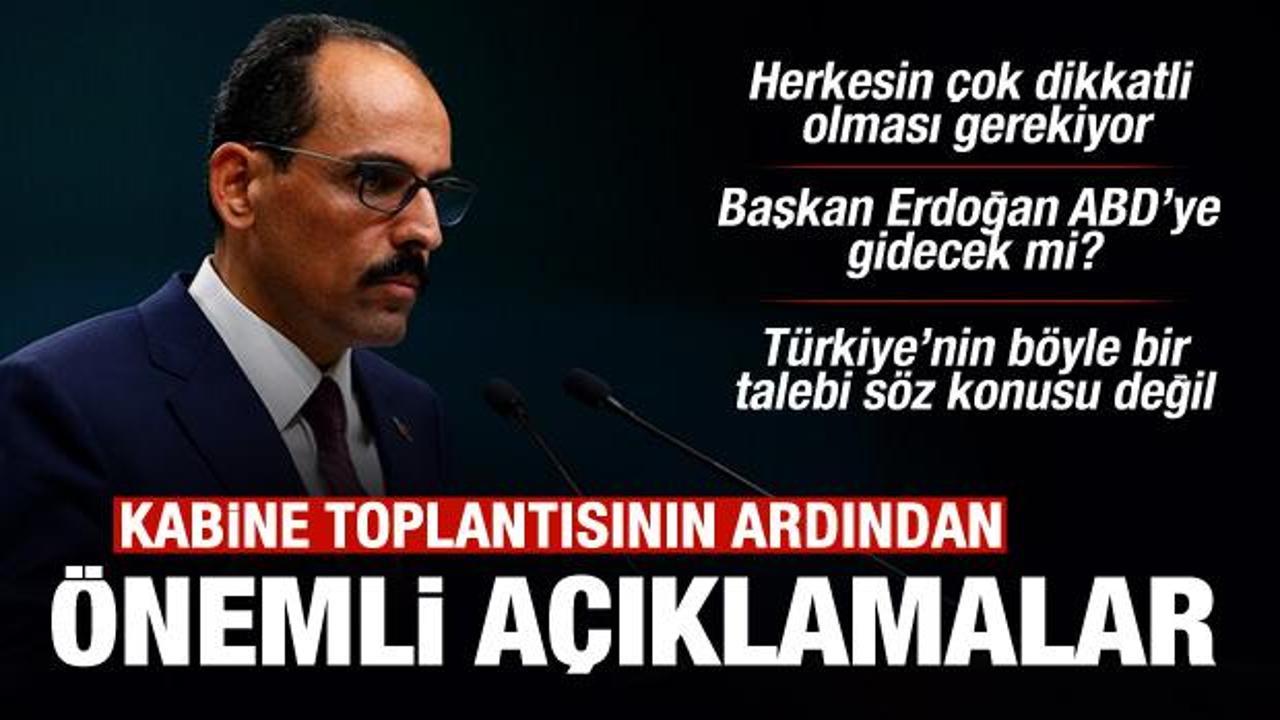 İbrahim Kalın'dan &ouml;nemli a&ccedil;ıklamalar
