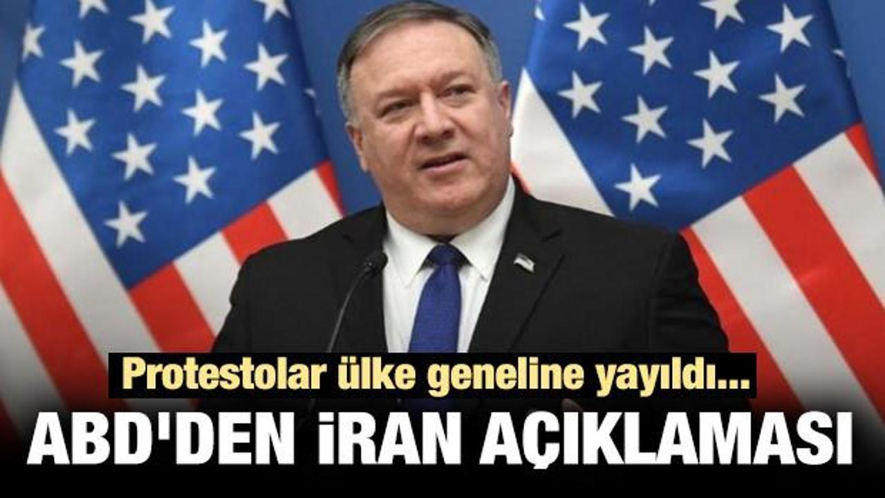 Son dakika haber: ABD'den İran açıklaması