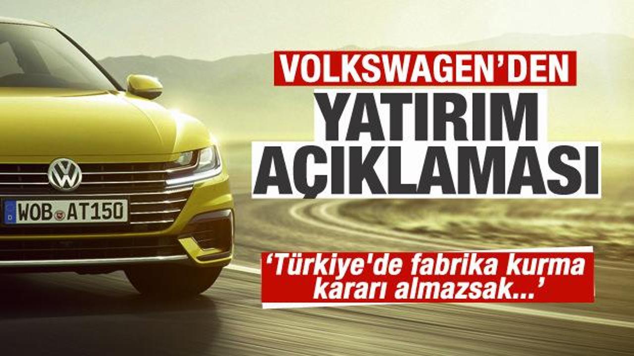 Volkswagen'den Türkiye fabrikası açıklaması!