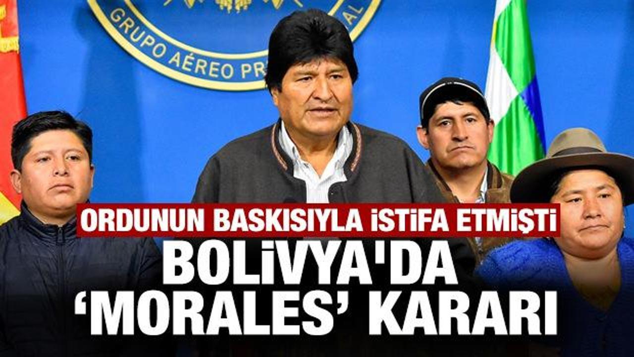 Ordunun baskısıyla istifa etmişti... Bolivya'da 'Morales' kararı