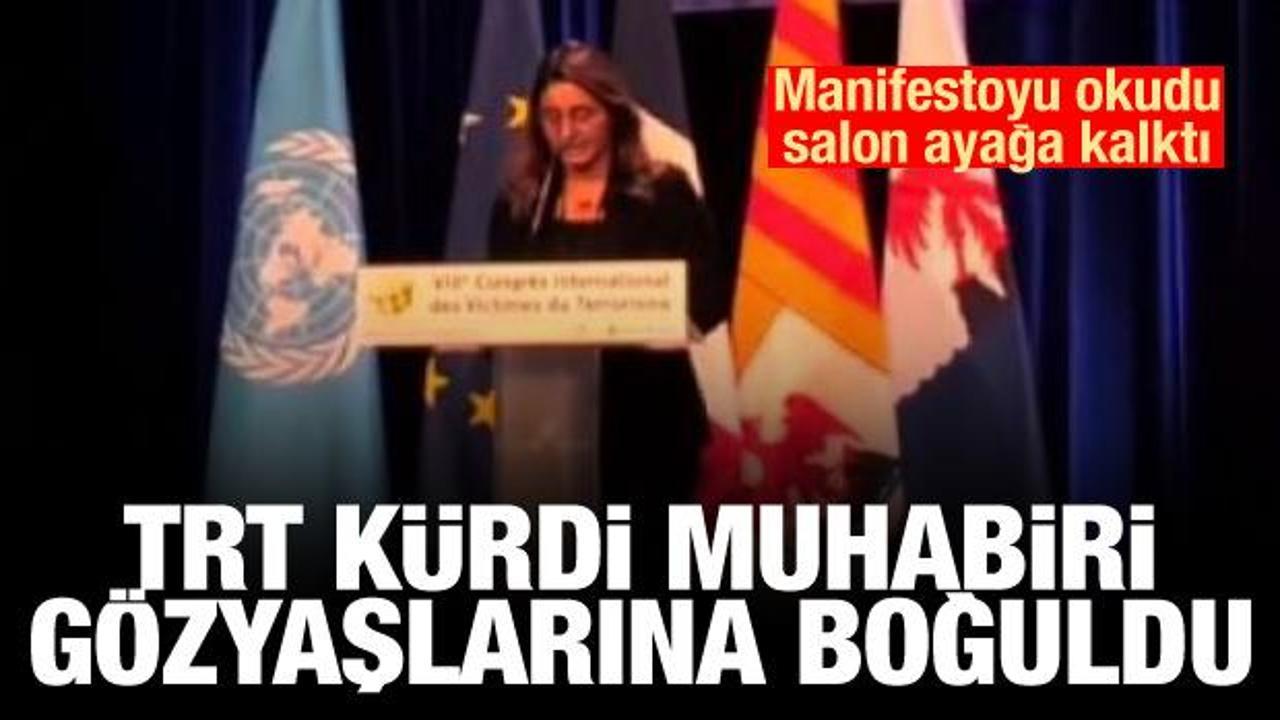 Manifestosu salonu inletti! TRT Kürdi muhabiri gözyaşlarına boğuldu