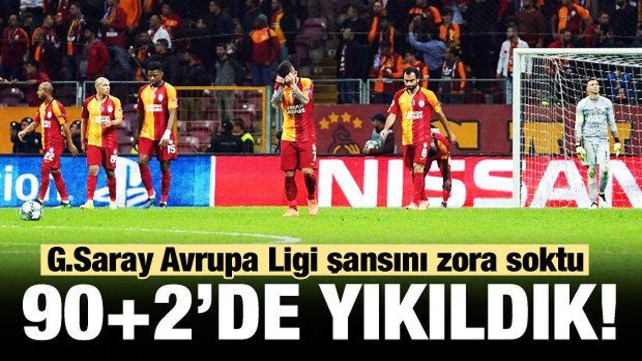 Galatasaray 90+2'de yıkıldı!