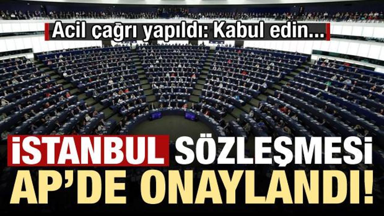 İstanbul Sözleşmesi, AP'de 500 'evet' oyuyla onaylandı!
