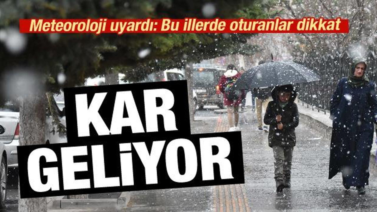 Meteoroloji'den bazı illerde kar ve sağanak yağış uyarısı