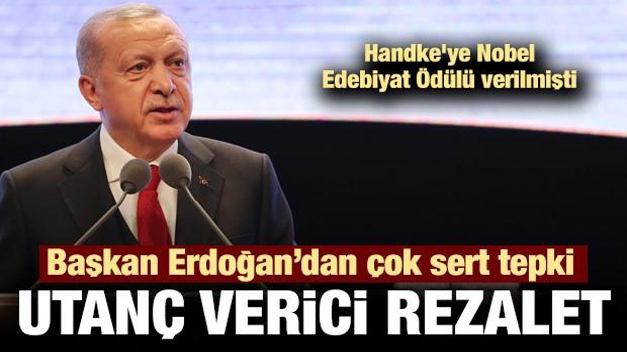 Başkan Erdoğan'dan 'Handke' tepkisi:  Utanç vericidir, rezalettir