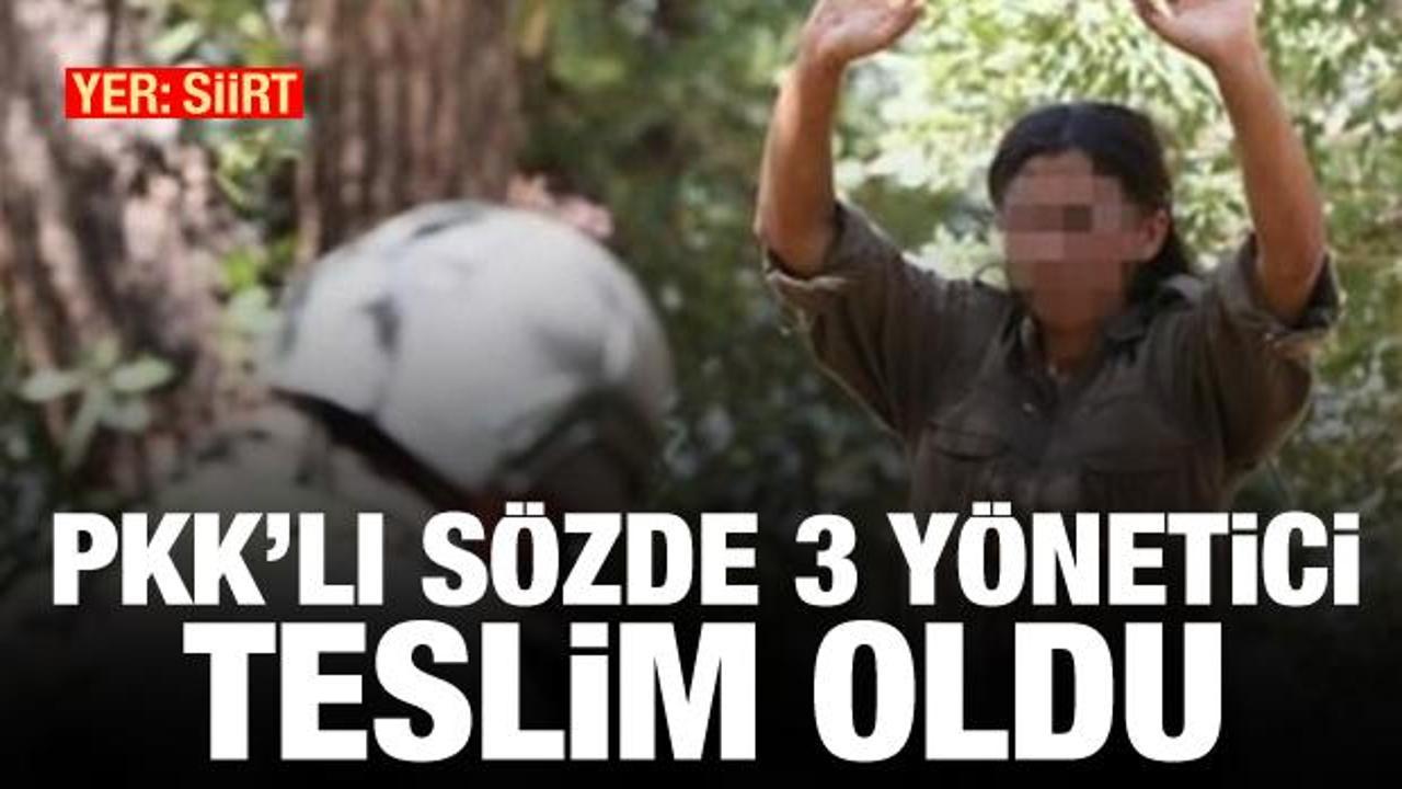 PKK'da sözde yönetici 3 terörist teslim oldu