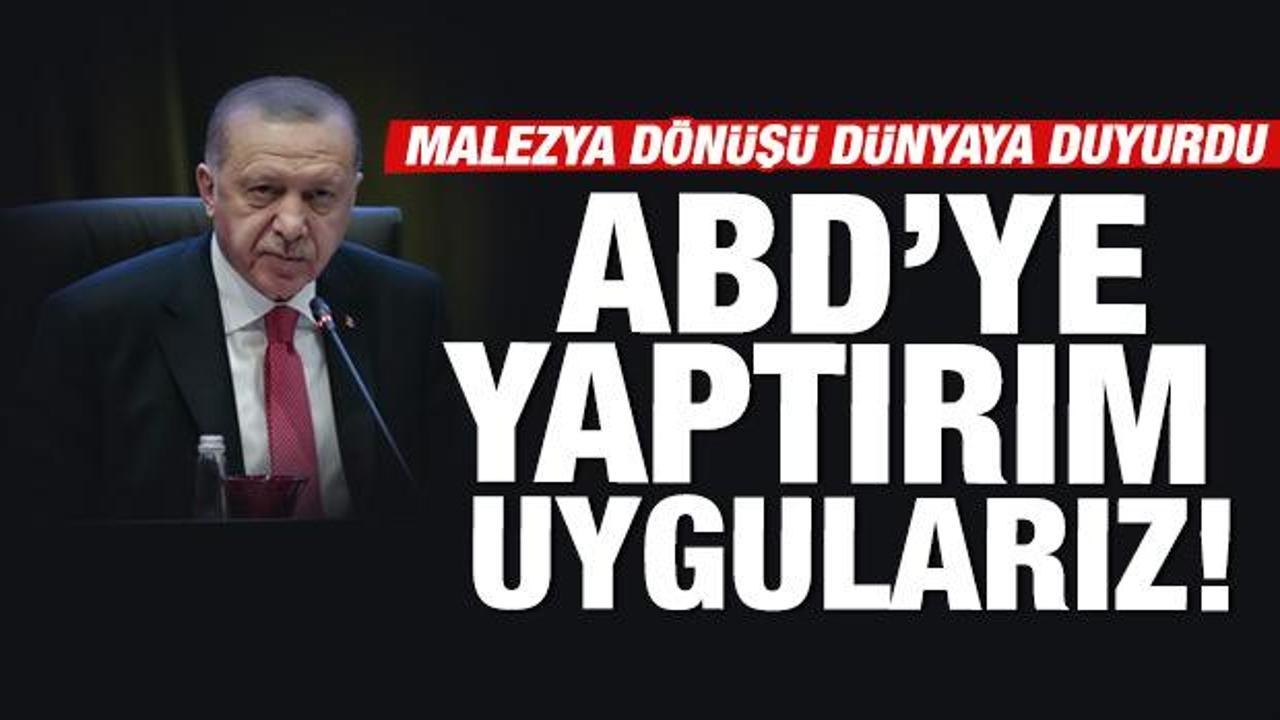 Son dakika! Erdoğan resti çekti: ABD'ye yaptırım uygularız!