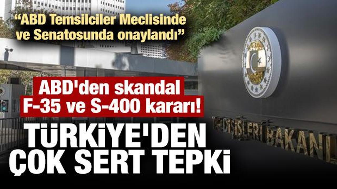 Son dakika haberi: Türkiye'den ABD Kongresi'ne tepki