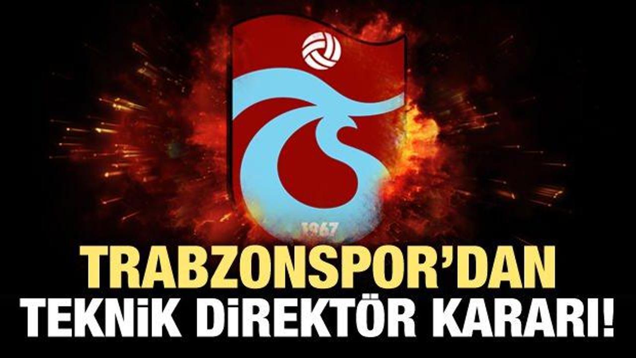 Trabzonspor'dan teknik direktör kararı