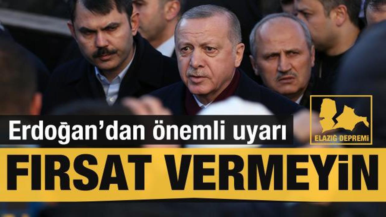 Cumhurbaşkanı Erdoğan Elazığ ve Malatya'da inceleme yaptı