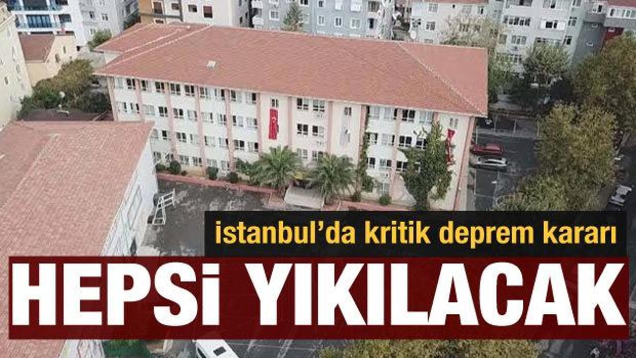 İstanbul Valililiği: Depremden dolayı 8 okul yıkılacak