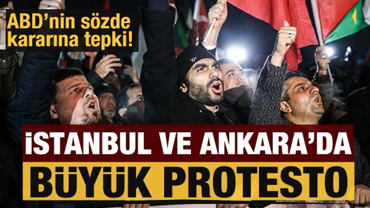 Sözde Orta Doğu barış planına İstanbul ve Ankara'da büyük protesto