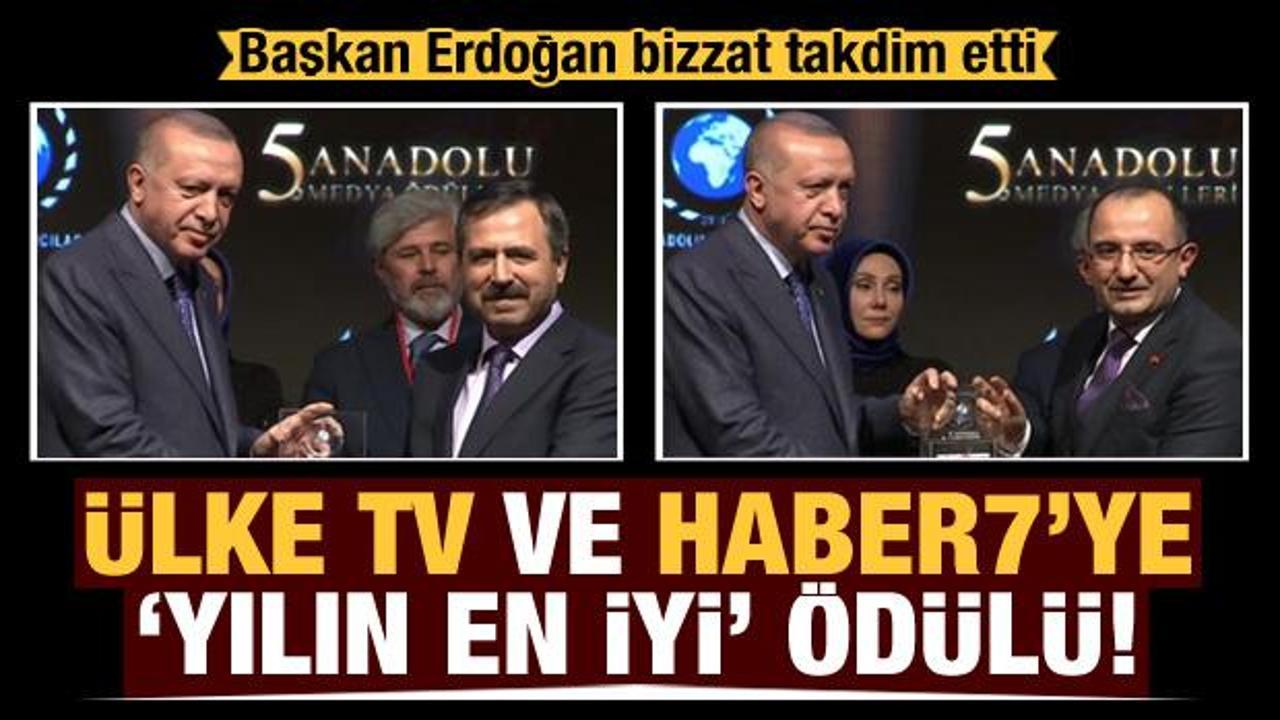 Ülke TV ve Haber7'ye ödül! Başkan Erdoğan bizzat tevdi etti