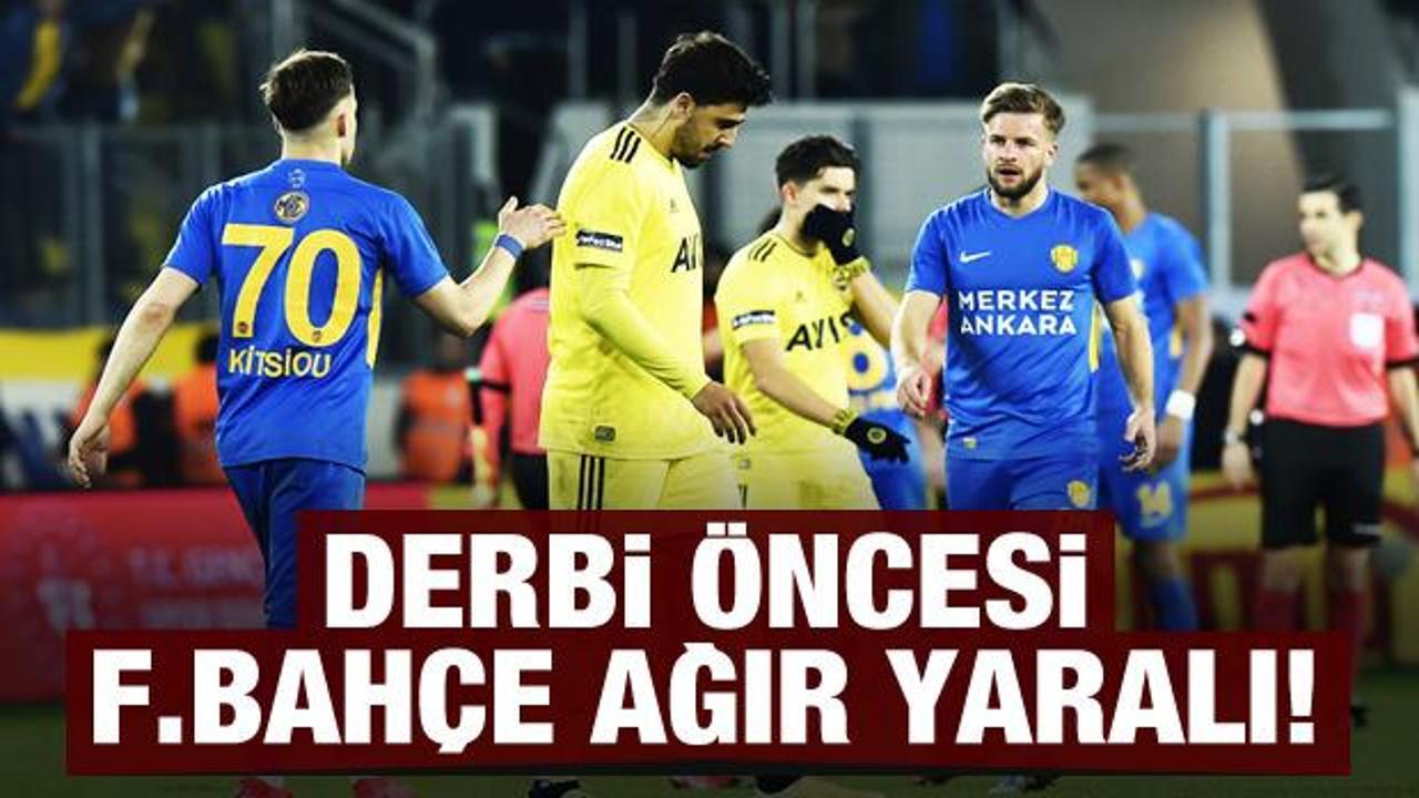 Fenerbahçe derbi öncesi ağır yaralı!