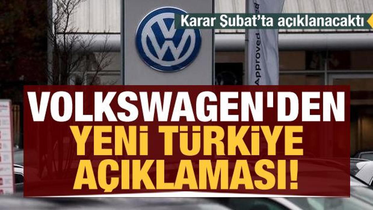 Son dakika haberi... Karar Şubat'ta açıklanacaktı! Volkswagen'den yeni Türkiye açıklaması!