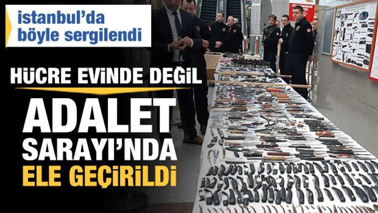 İstanbul Adalet Sarayı'nda ele ge&ccedil;irildi! Adeta cephanelik gibi