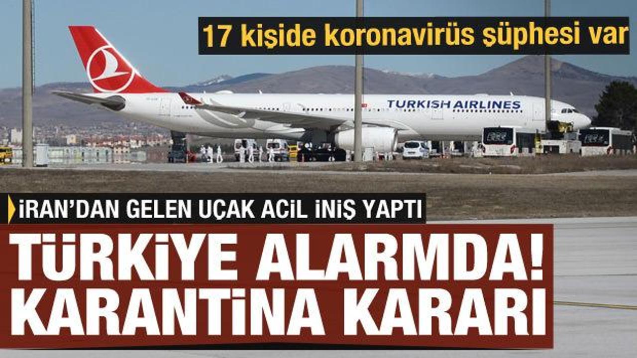 Son dakika haberi: Ankara'da koronavirüs alarmı: İran uçağı acil iniş yaptı, karantina kararı!