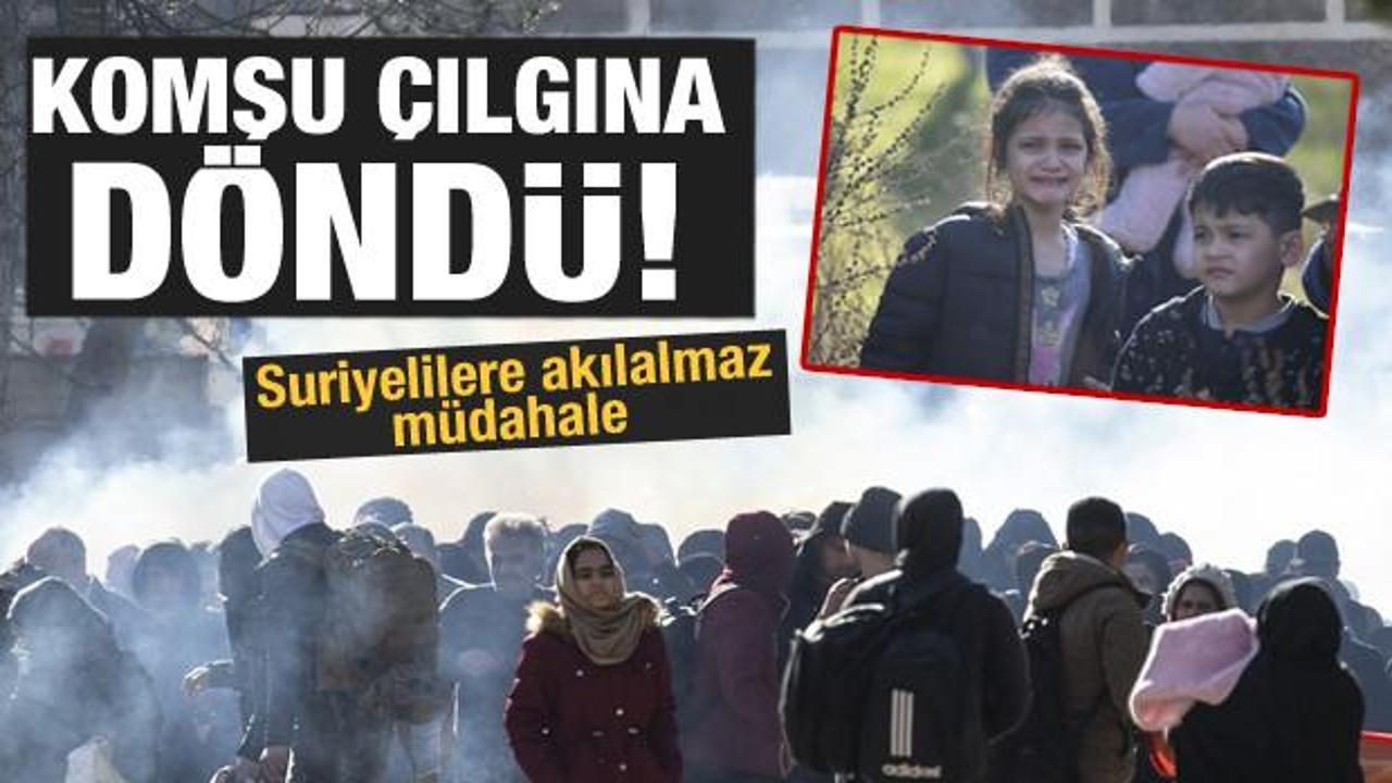 Yunanistan sınırında ilgin&ccedil; g&ouml;r&uuml;nt&uuml;! Gaz bombaları ile saldırdılar