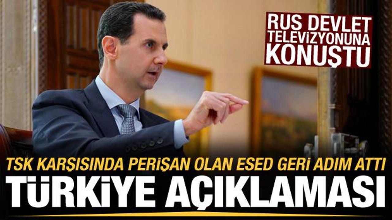 Rus TV'sine konuştu! TSK karşısında dağılan Esad çark etti! Bomba Türkiye açıklaması