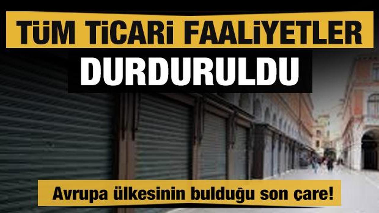 Avrupa &uuml;lkesinde b&uuml;y&uuml;k panik! T&uuml;m ticari faaliyetler durduruldu