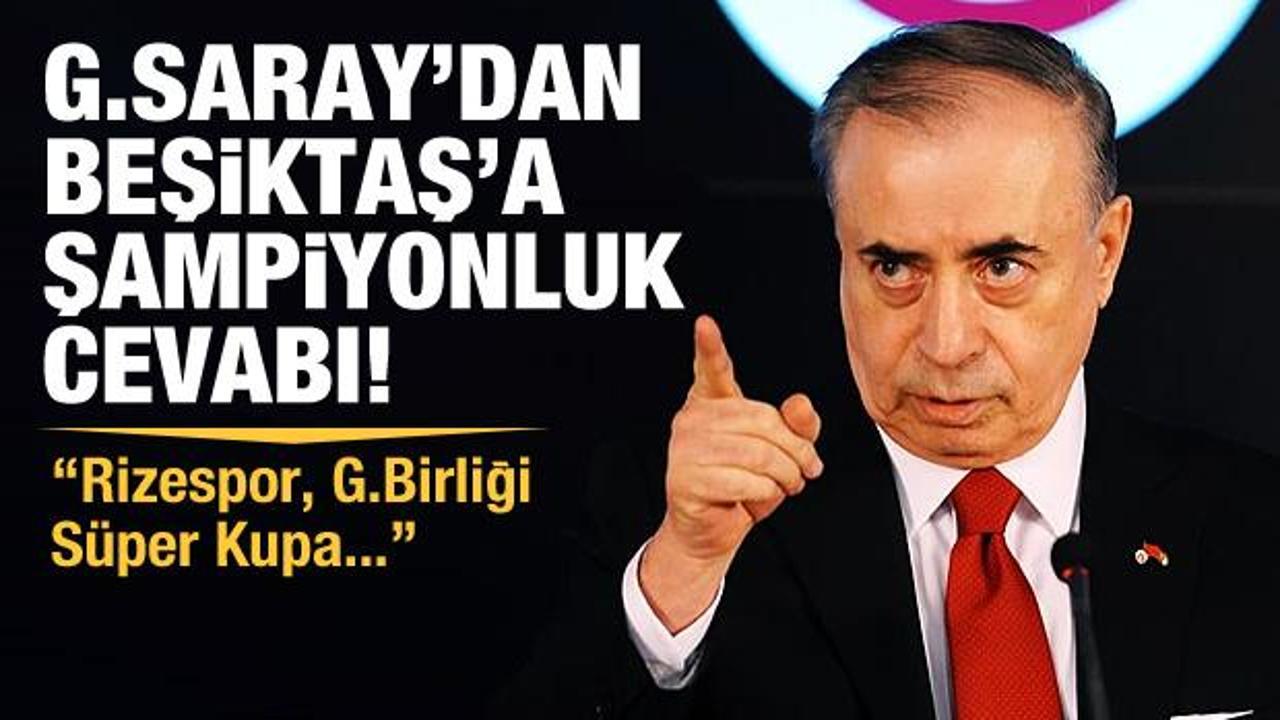 G.Saray'dan Beşiktaş'a şampiyonluk cevabı!