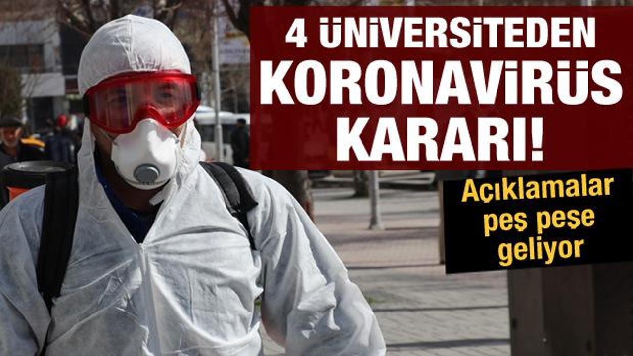 Son dakika haberi: İstanbul'da dört üniversiteden koronavirüs kararı