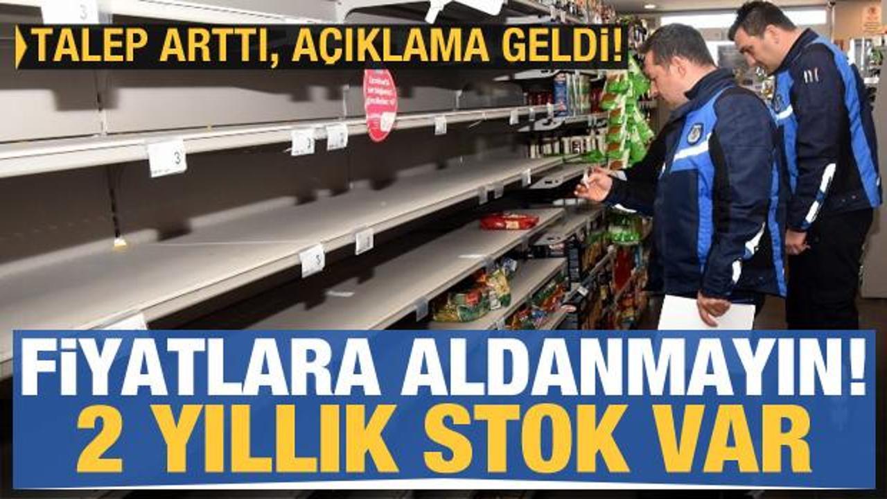 Talep arttı, a&ccedil;ıklama geldi: 2 yıl yetecek stoğumuz var