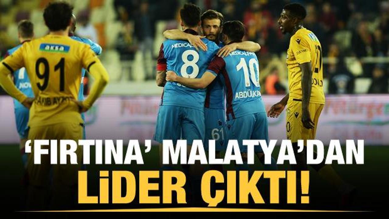 Trabzonspor Malatya'dan lider çıktı!