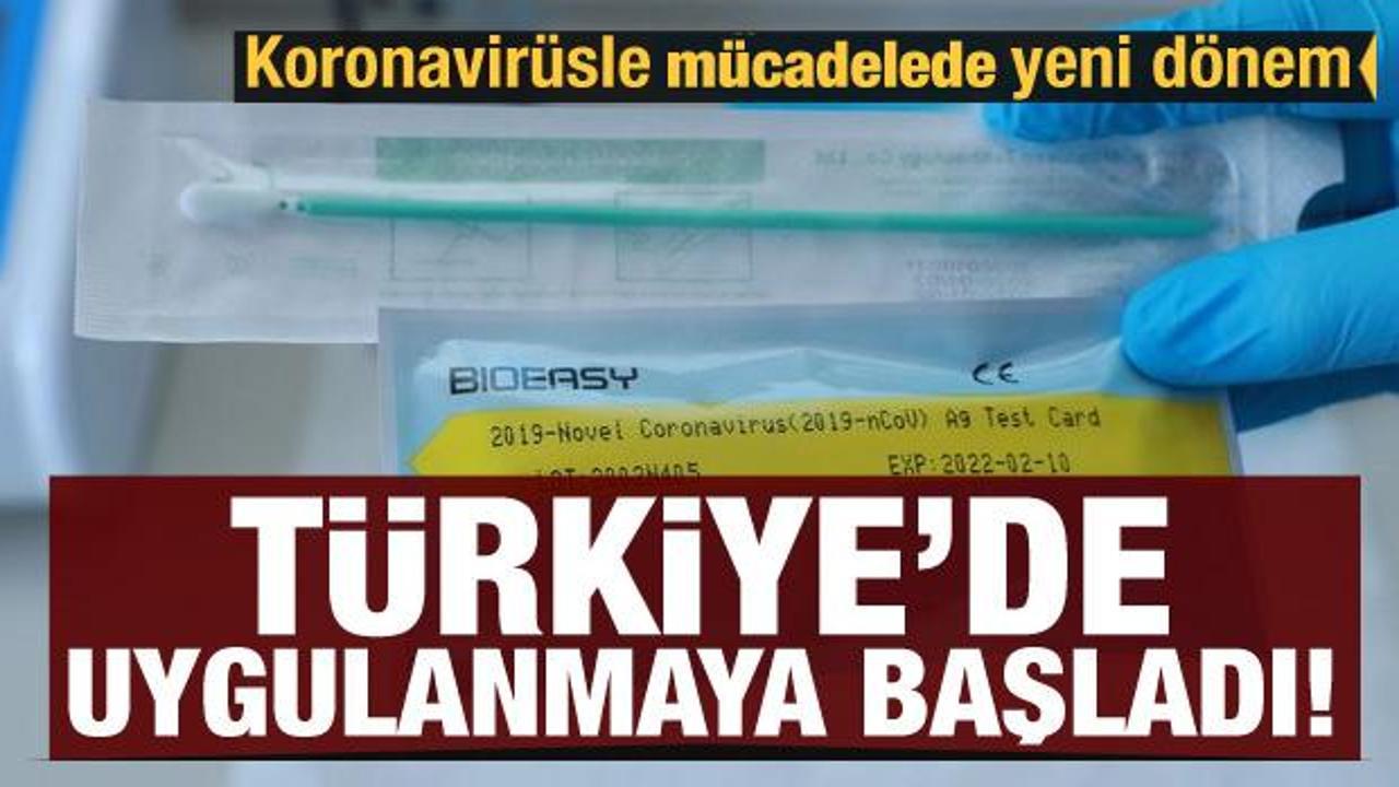 Son dakika... Koronavirüs hızlı tanı kiti Türkiye'de uygulamaya başlandı