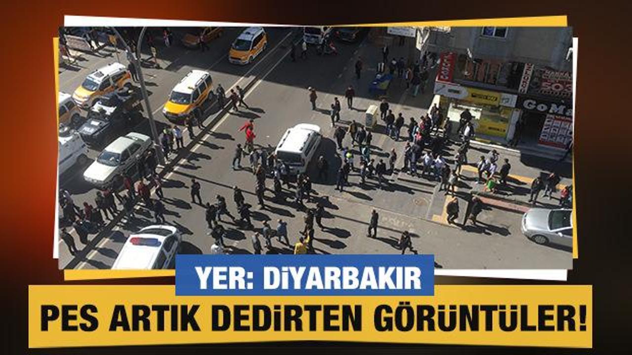 Diyarbakır'da pes artık dedirten görüntüler! Polis güçlükle ayırdı