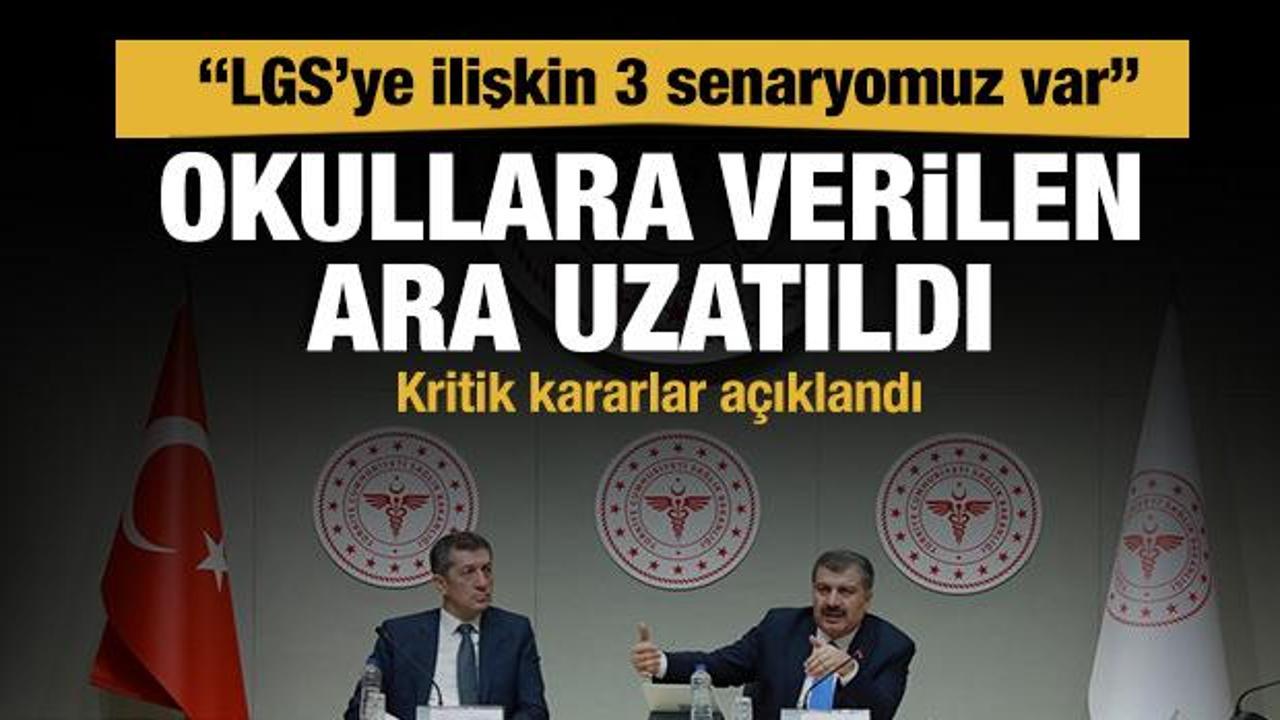Son Dakika a&ccedil;ıklaması: Okullara verilen ara 30 Nisan'a kadar uzatıldı