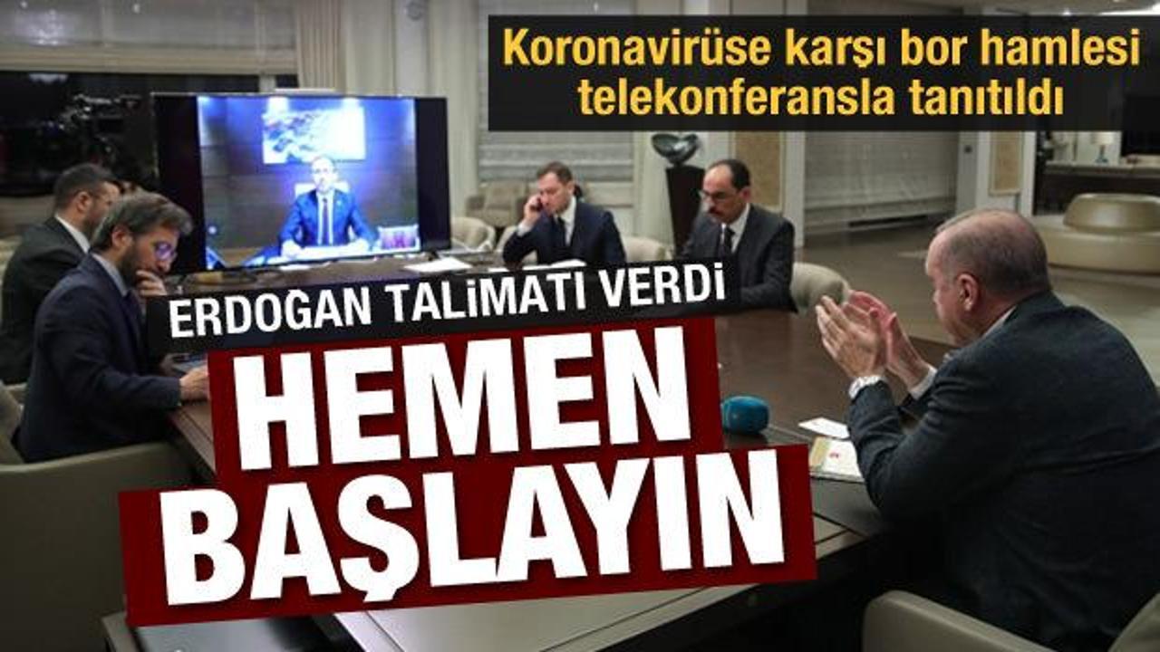 Son dakika: Erdoğan bakanlarla telekonferans ile görüştü