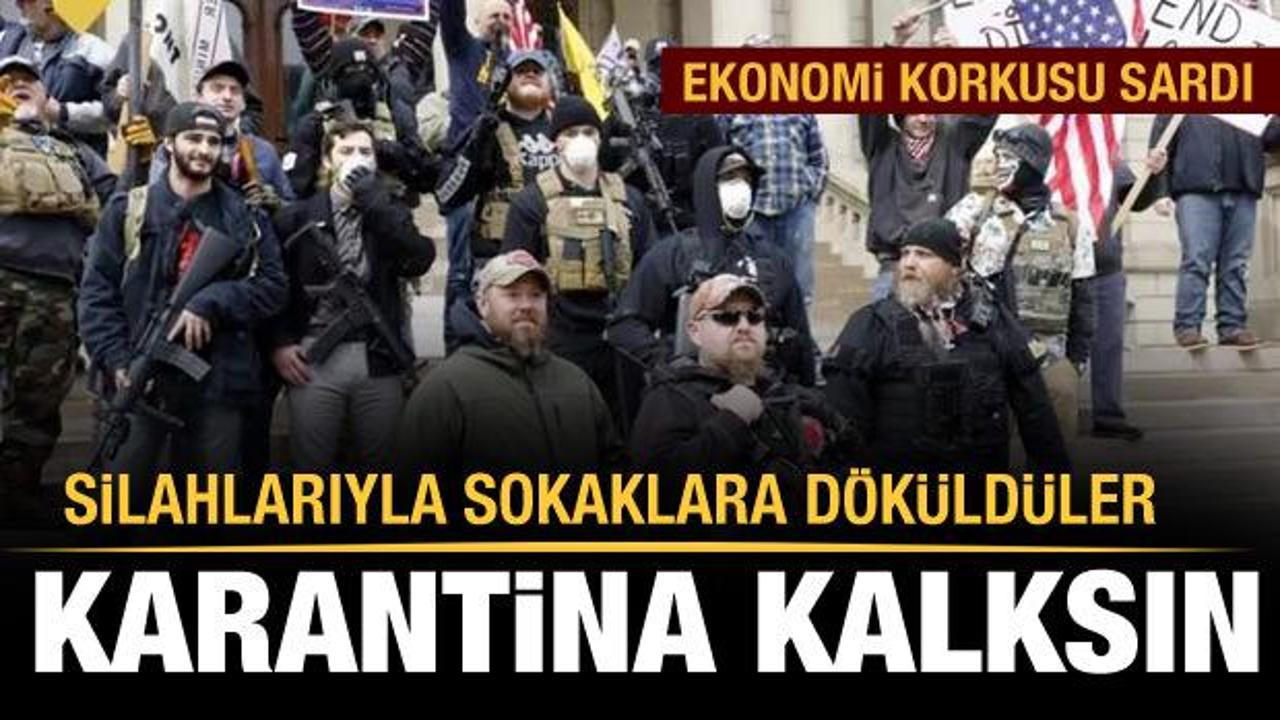 ABD'de koronavirüse karşı silahlı gösteri!