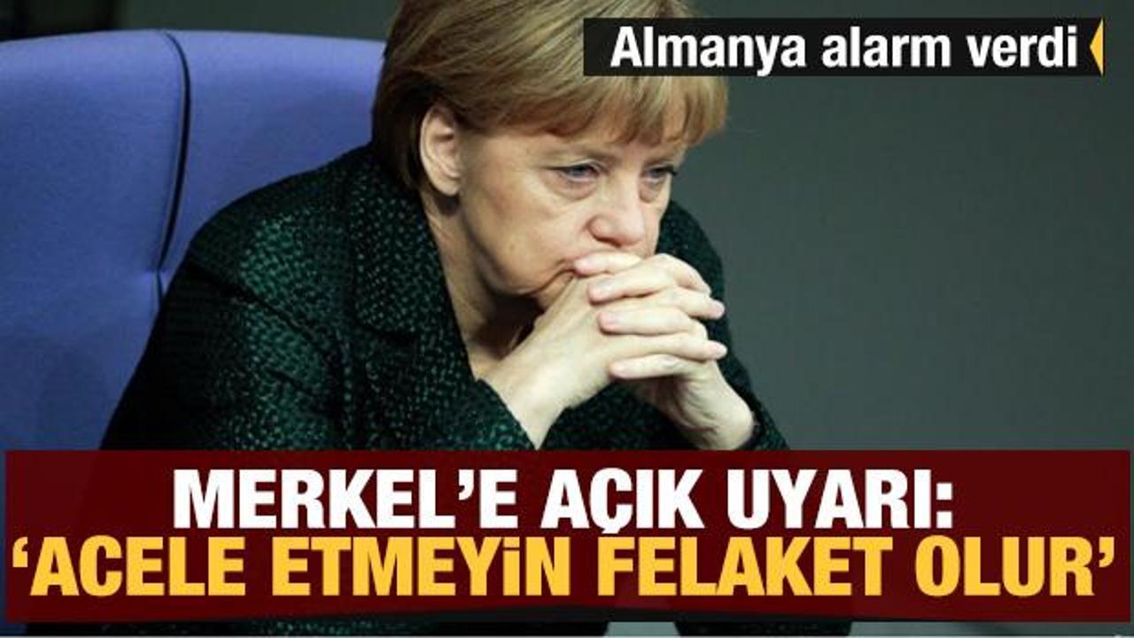 Almanya ekonomisi alarm verdi! Merkel'e açık uyarı: 'Acele etmeyin felaket olur'