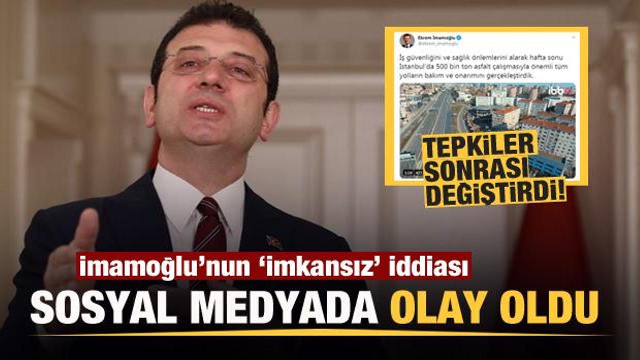İmamoğlu'nun 'İmkansız' iddiası sosyal medyada olay oldu