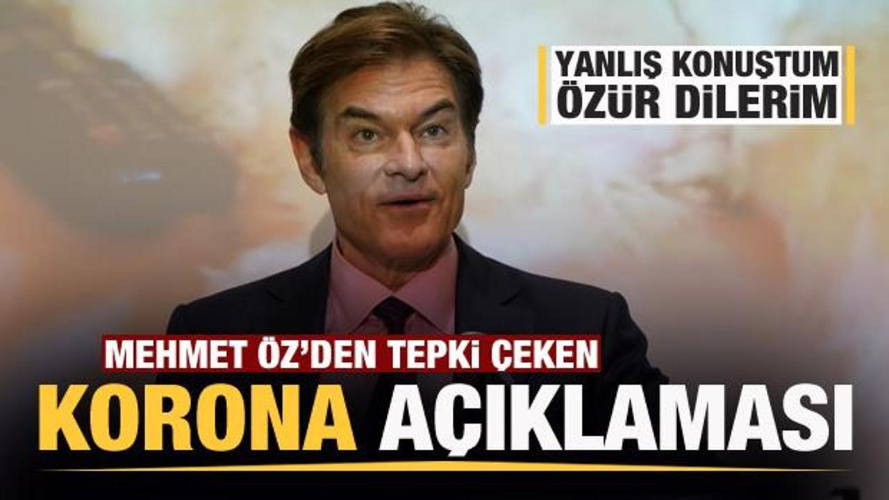 Mehmet Öz, tepki çeken açıklaması sonrası özür diledi