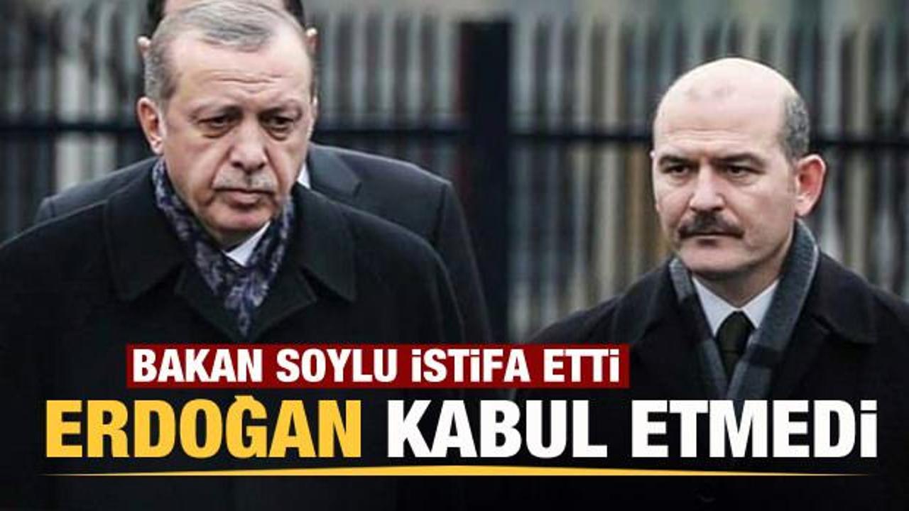 Son dakika: Bakan Süleyman Soylu istifa etti, Başkan Erdoğan kabul etmedi