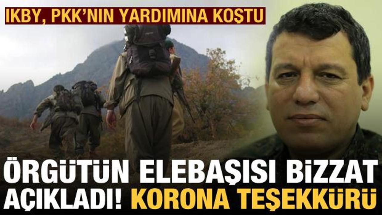 Terörist Mazlum Kobani'den Neçirvan Barzani'ye koronavirüs teşekkürü! IKBY'den PKK'ya yardım