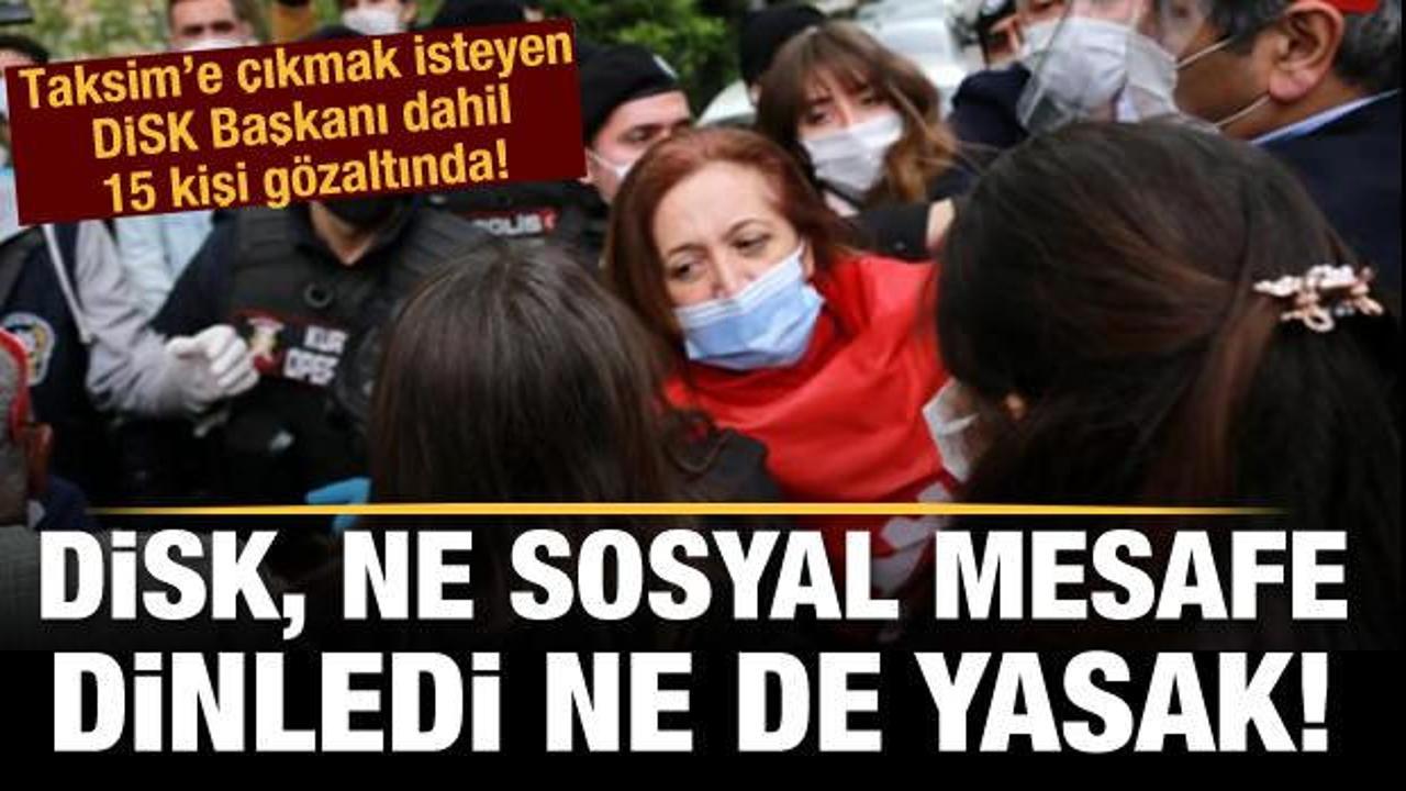 DİSK ne sosyal mesafe dinledi ne de sokağa &ccedil;ıkma kısıtlaması!