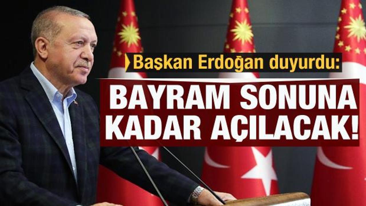 Erdoğan dev projenin açılışında duyurdu: Bayrama kadar açılacak