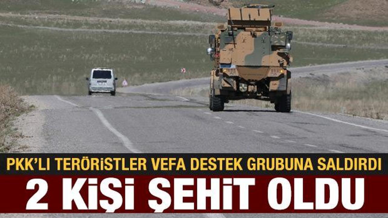 Son dakika! PKK'lı teröristler Vefa Sosyal Destek Grubuna saldırdı: 2 şehit