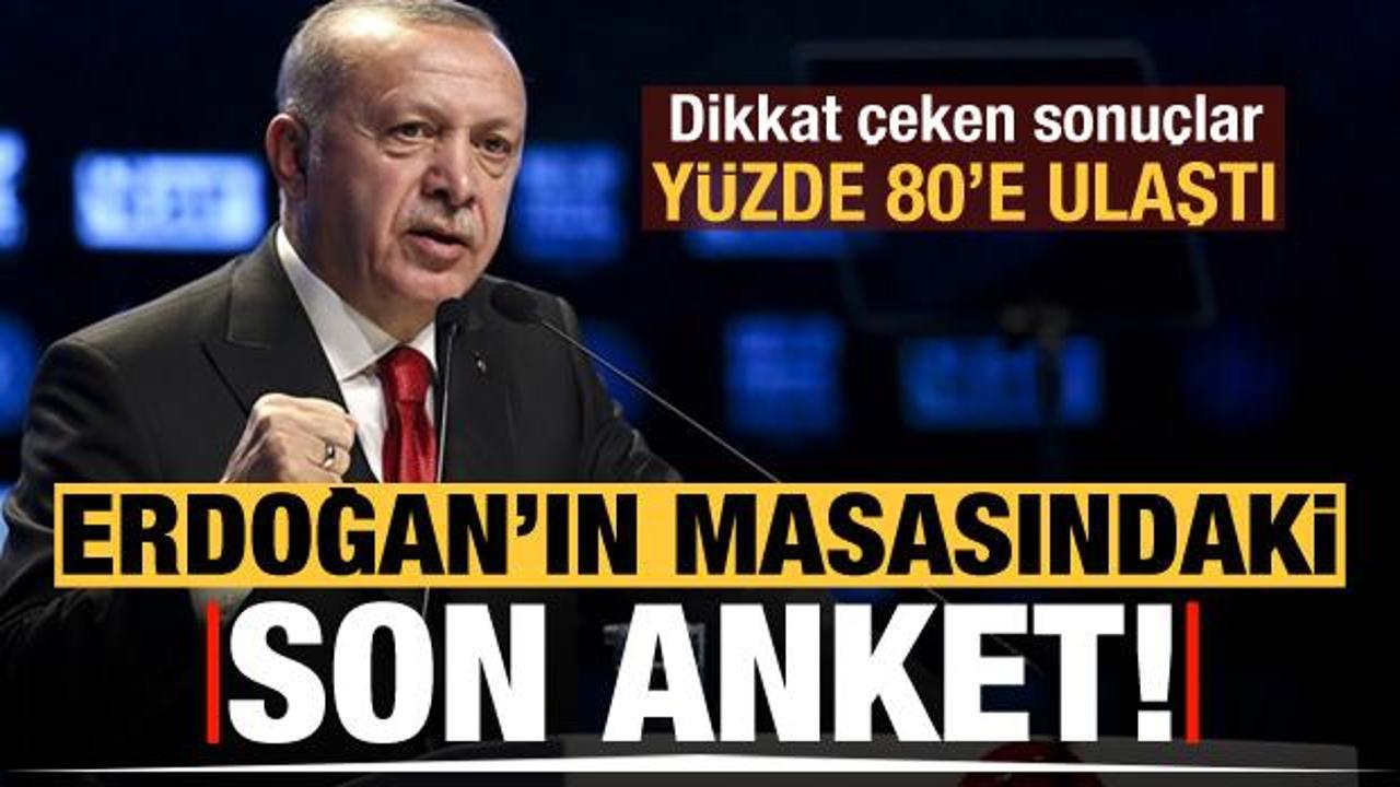 Başkan Erdoğan'ın masasındaki son aket! Dikkat çeken sonuçlar