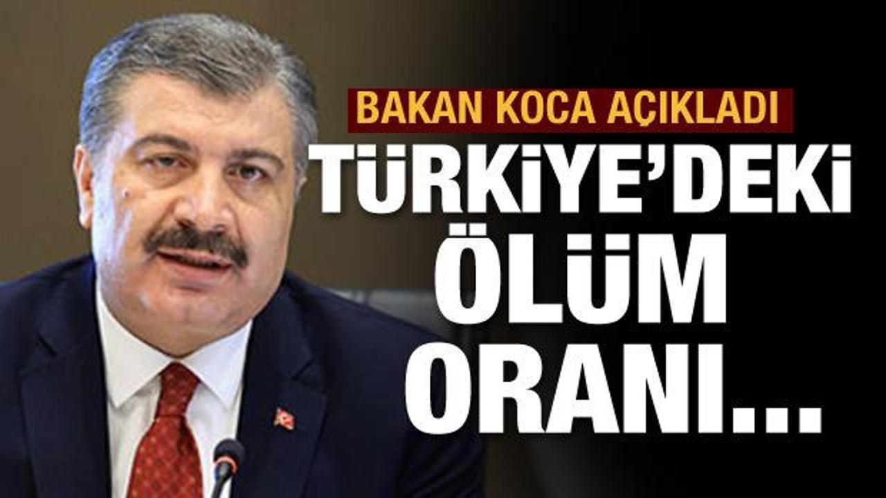 Bakan Koca açıkladı: Türkiye'de ölüm oranı 2,8