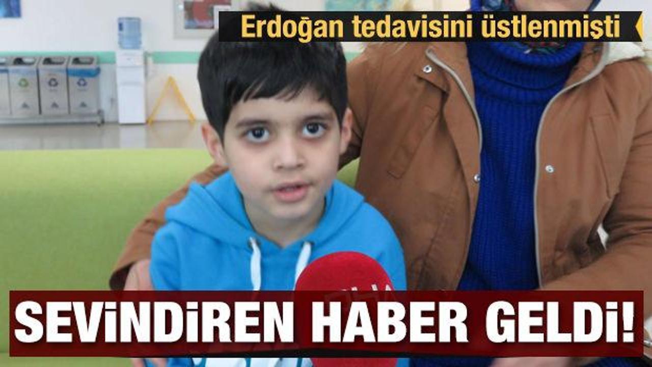 Erdoğan'ın tedavisini üstlendiği küçük Taha'dan sevindiren haber