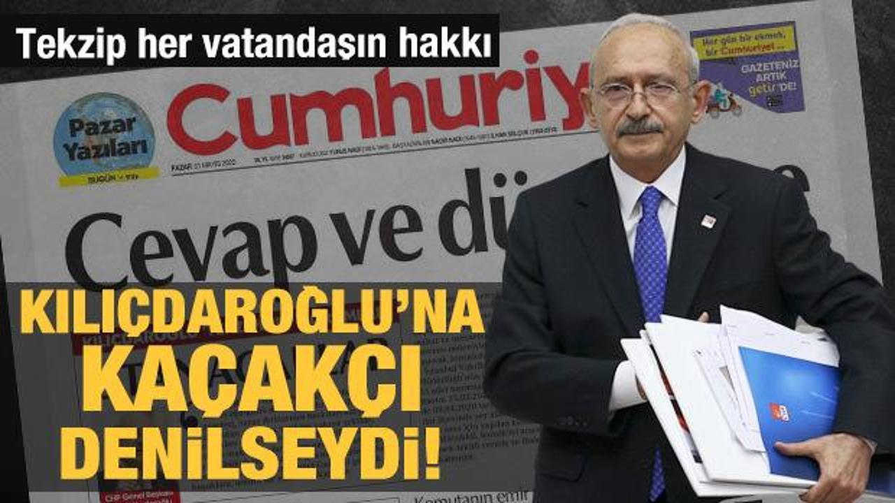 Kılıçdaroğlu'na kaçakçı denilseydi!