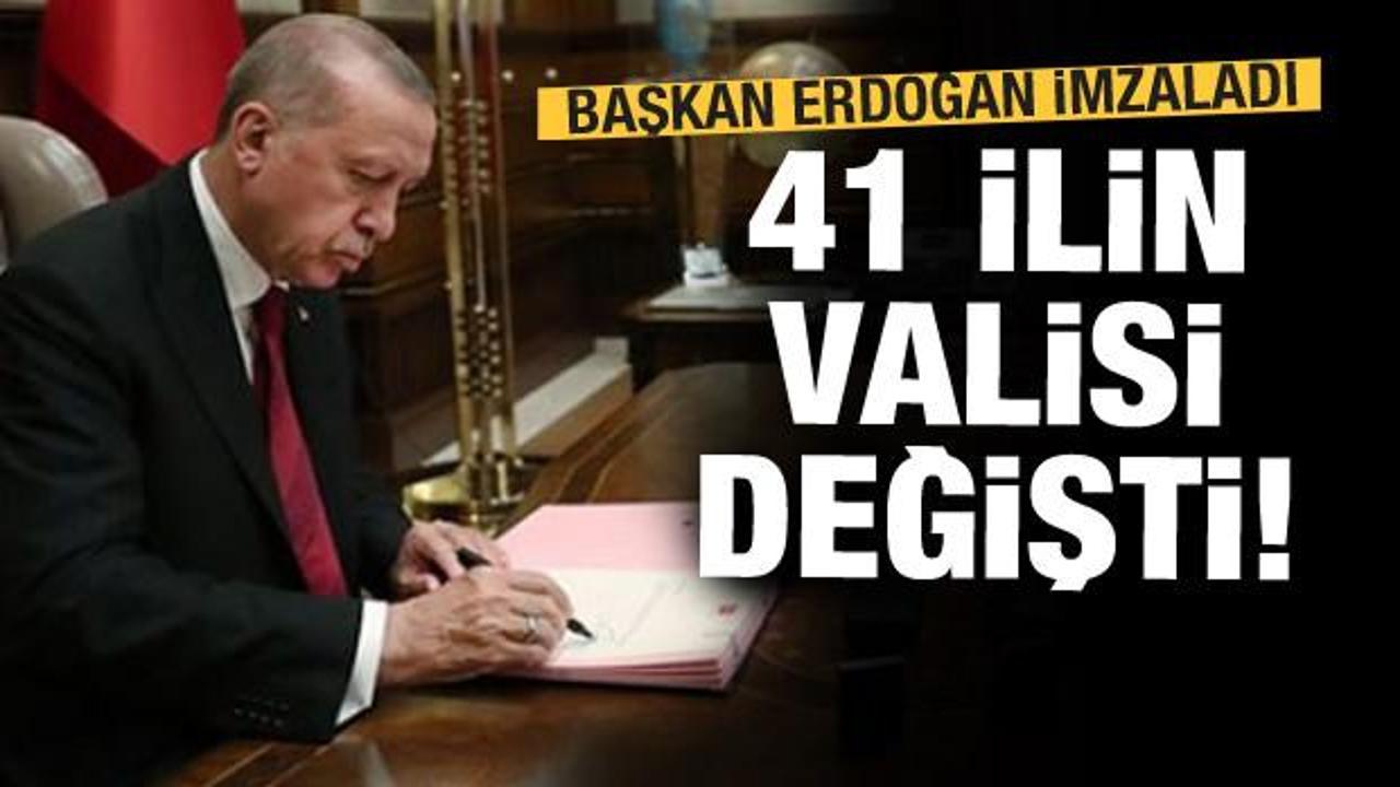 Başkan Erdoğan imzaladı: Birçok şehirde vali değişikliği!