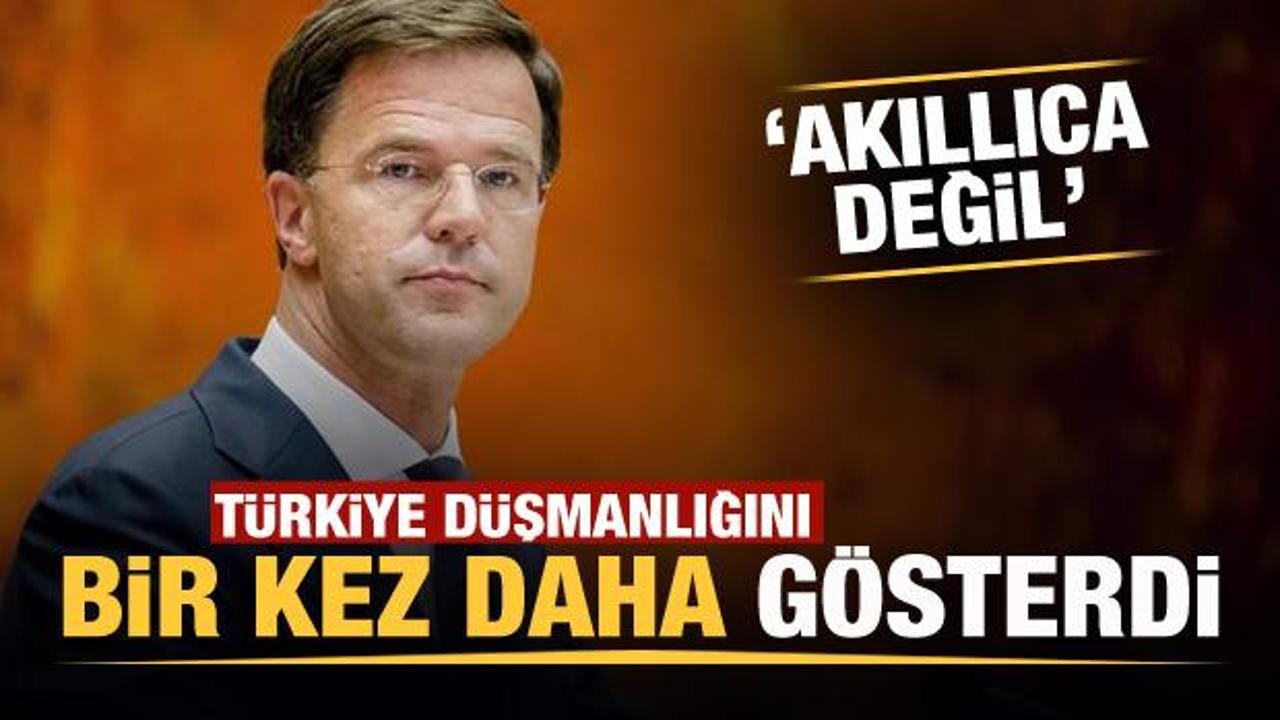Hollanda Başbakanı Türkiye düşmanlığını bir kez daha gösterdi! 